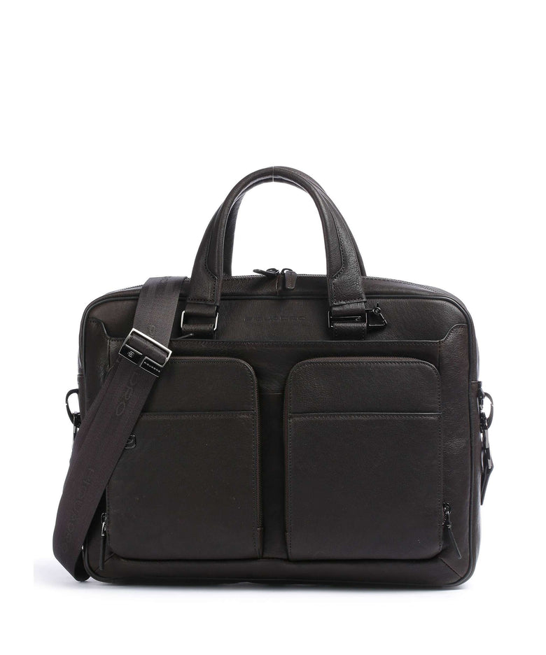 Piquadro Black Square Briefcase testa di moro