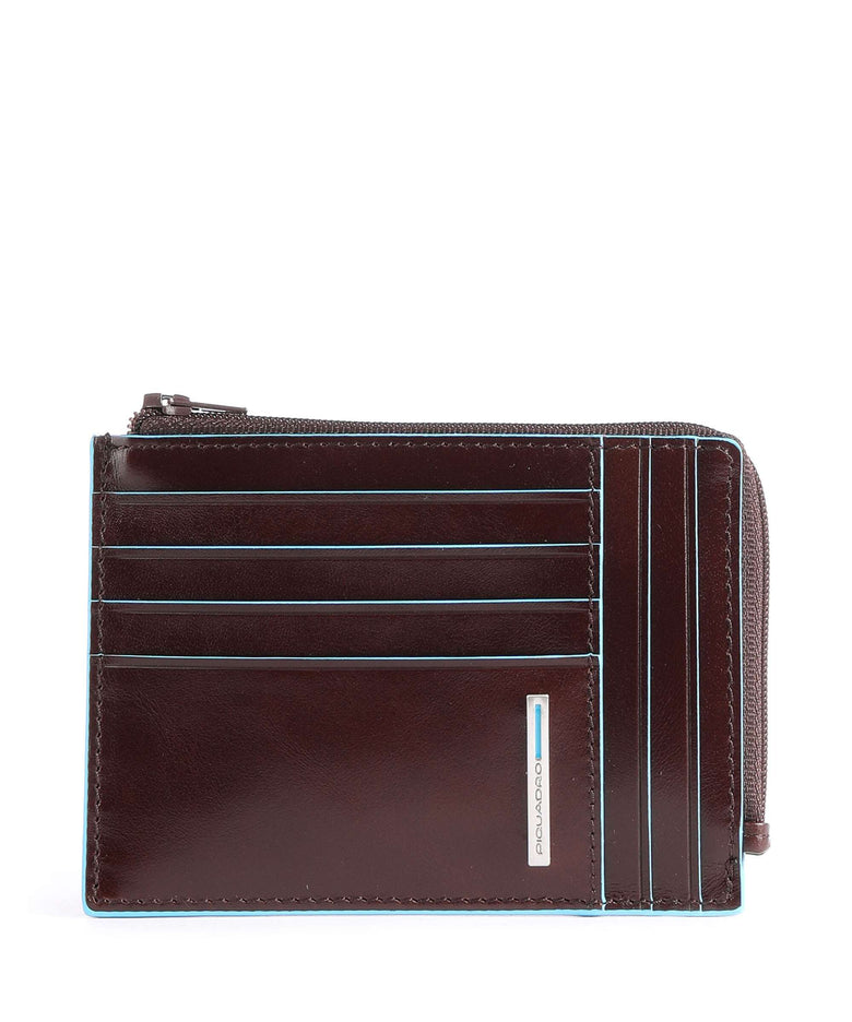 Piquadro Blue Square Credit card holder mahogany