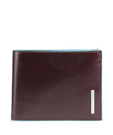Piquadro Blue Square RFID Wallet mahogany