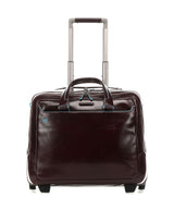 Piquadro Blue Square Rolling briefcase mahogany