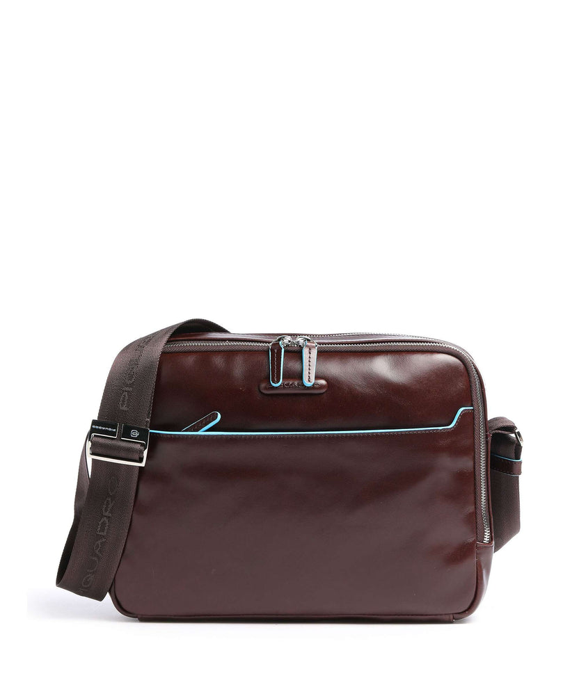 Piquadro Blue Square Briefcase mahogany