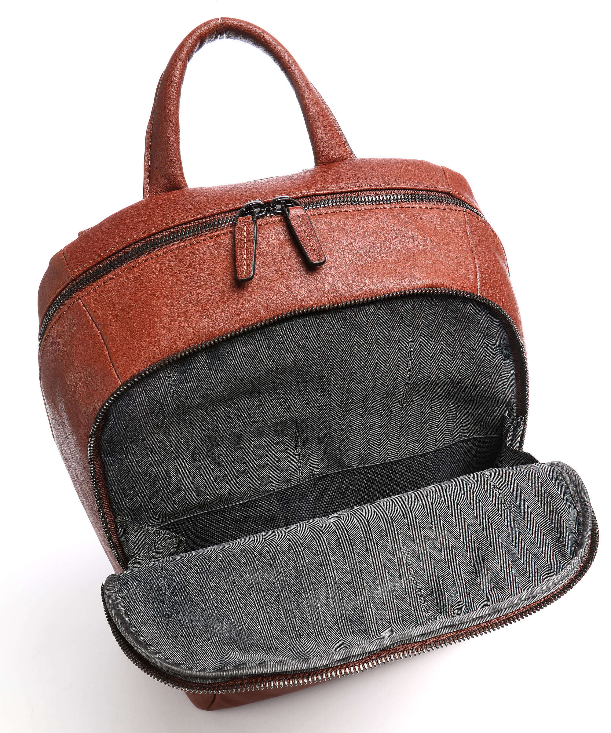 Piquadro Black Square Laptop backpack tobacco