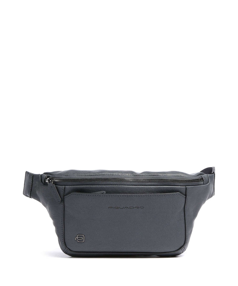 Piquadro Black Square Belt bag blue ocean