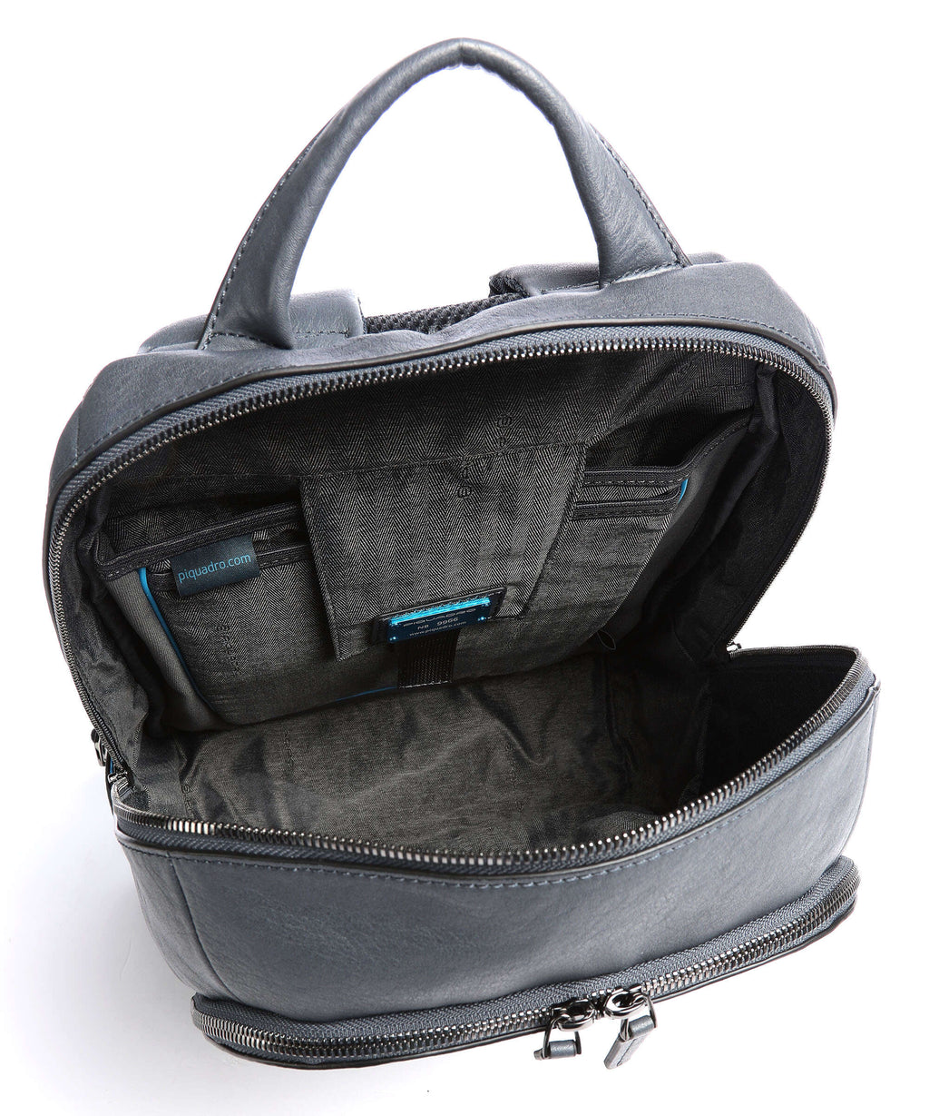 Piquadro Black Square Laptop backpack blue ocean