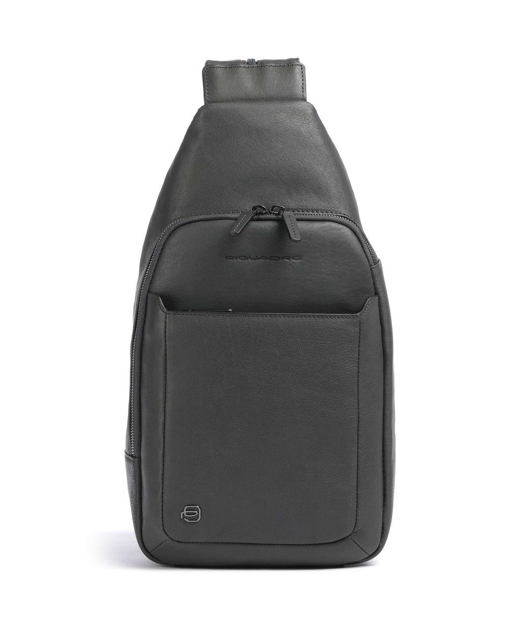 Piquadro Black Square Sling bag blue ocean