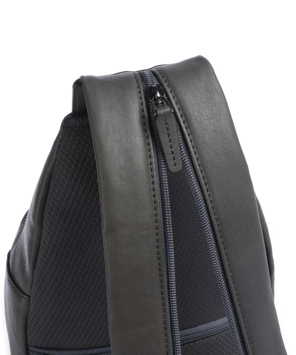 Piquadro Black Square Sling bag blue ocean