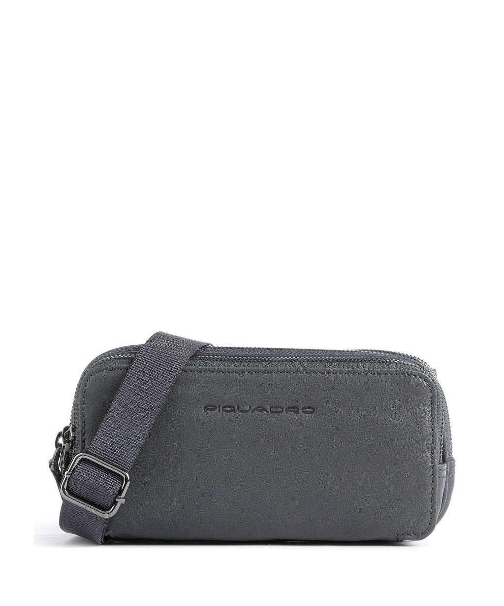 Piquadro Black Square Wristlet blue ocean