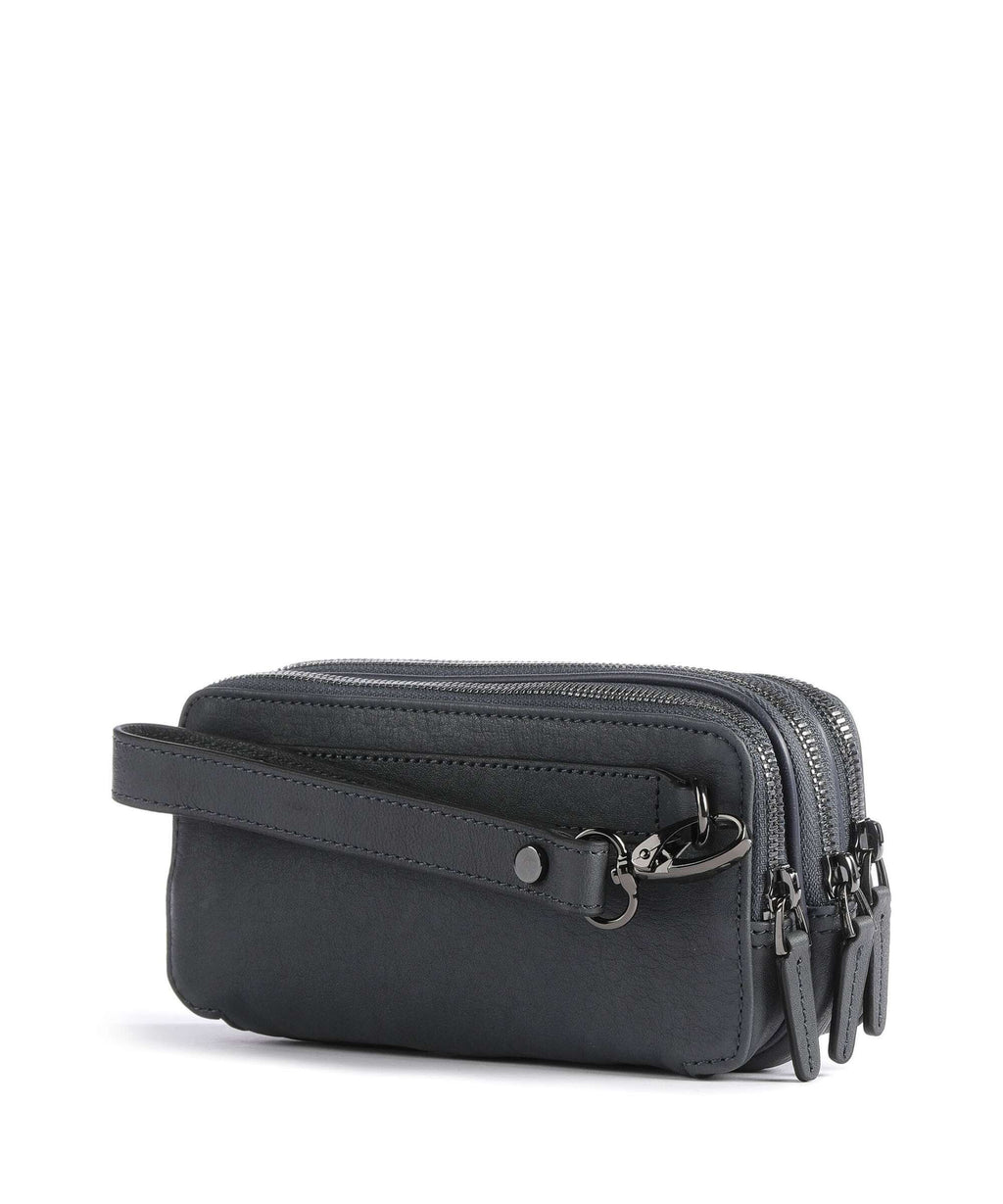 Piquadro Black Square Wristlet blue ocean