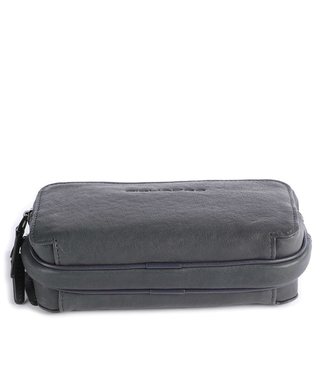 Piquadro Black Square Wristlet blue ocean