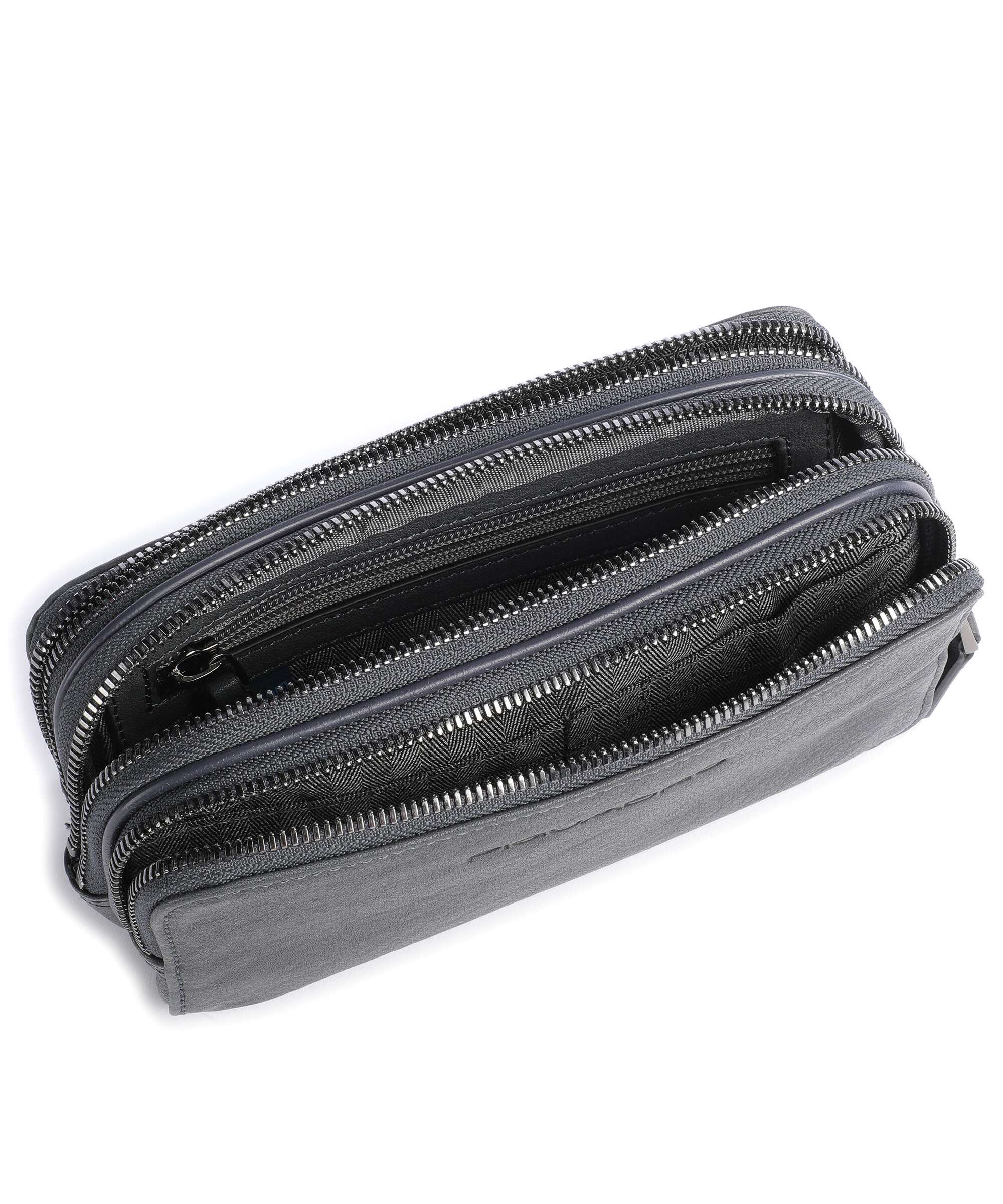 Piquadro Black Square Wristlet blue ocean