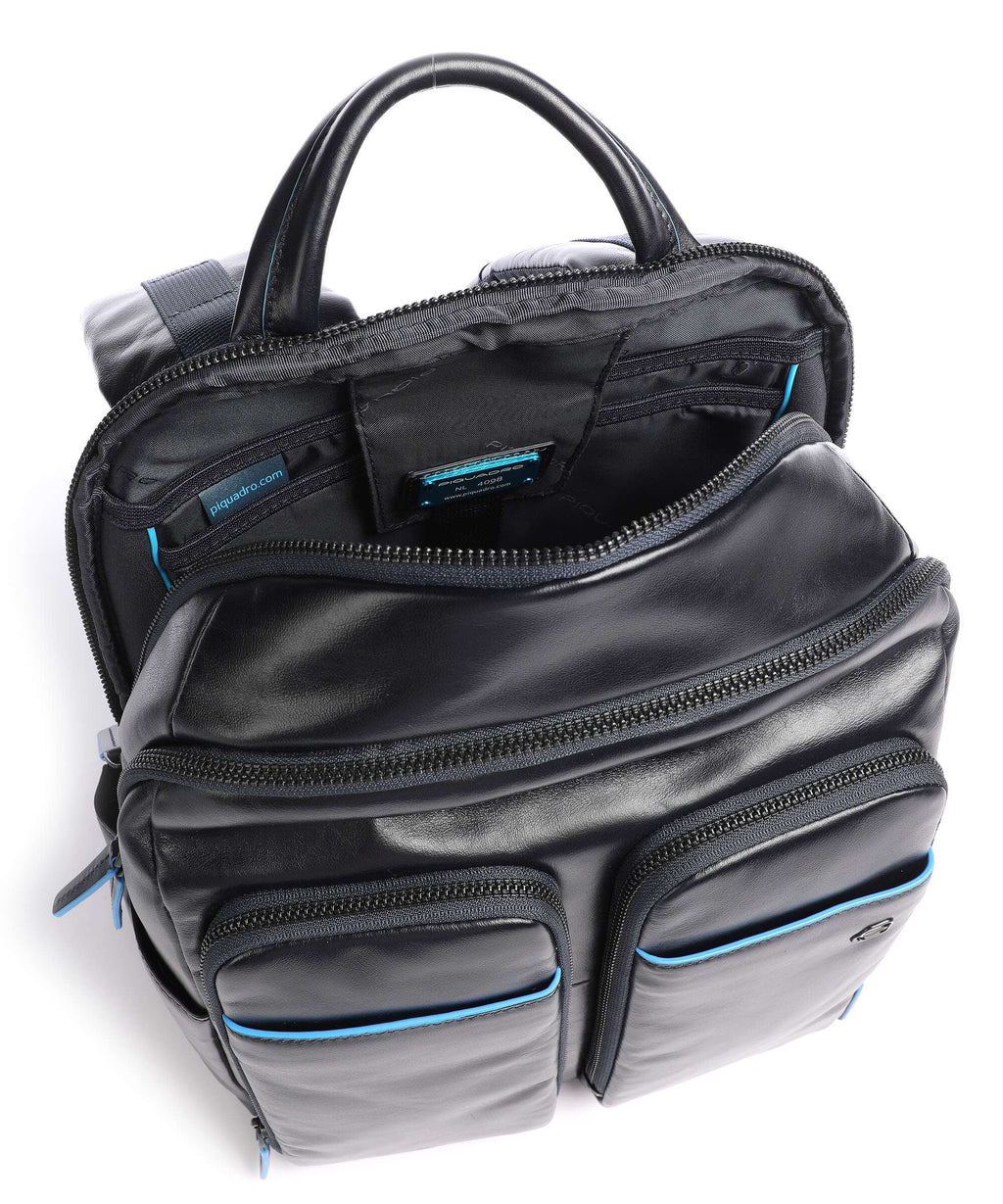 Piquadro Blue Square Revamp RFID Laptop backpack blue