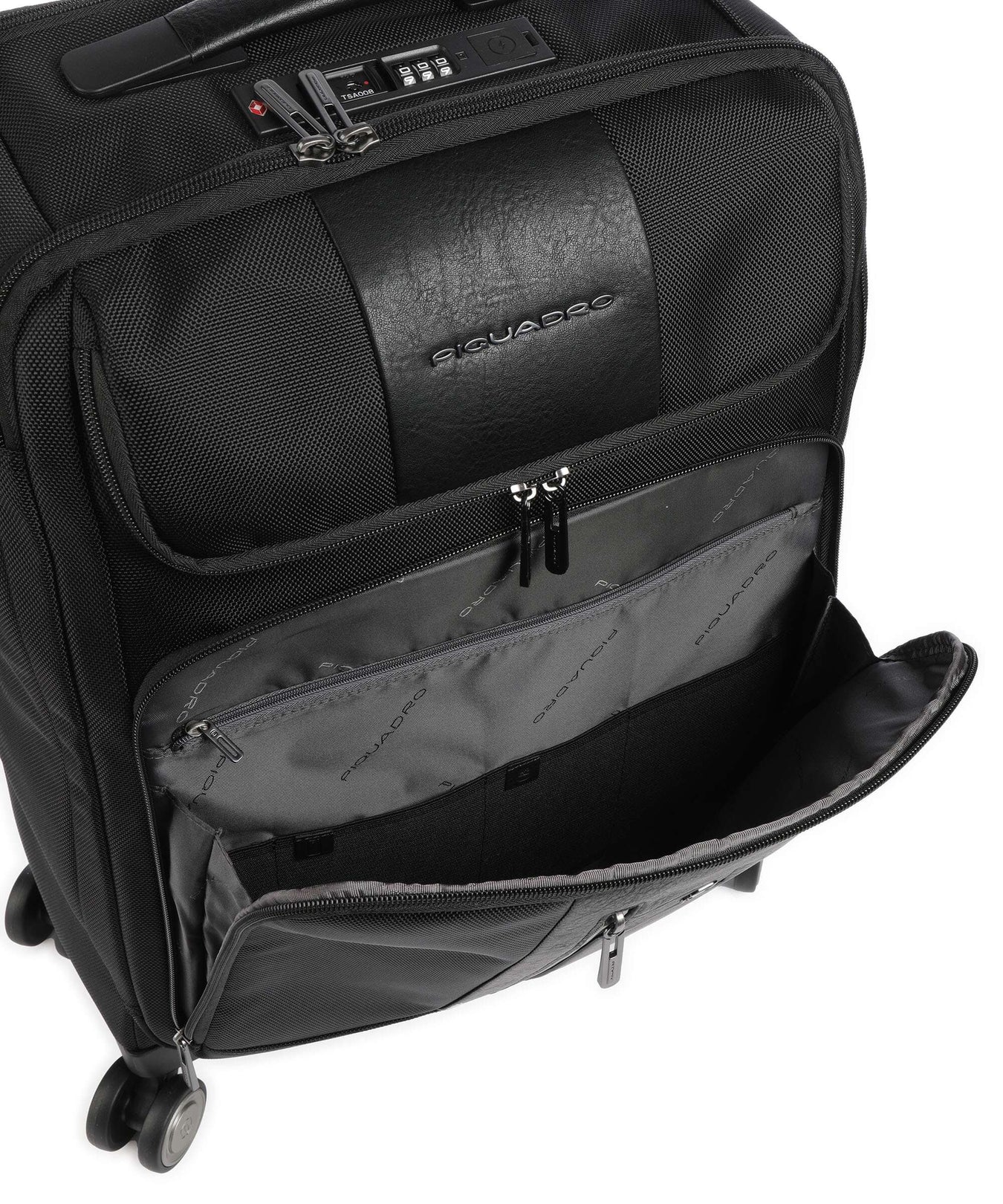 Piquadro Brief S Spinner (4 wheels) nero