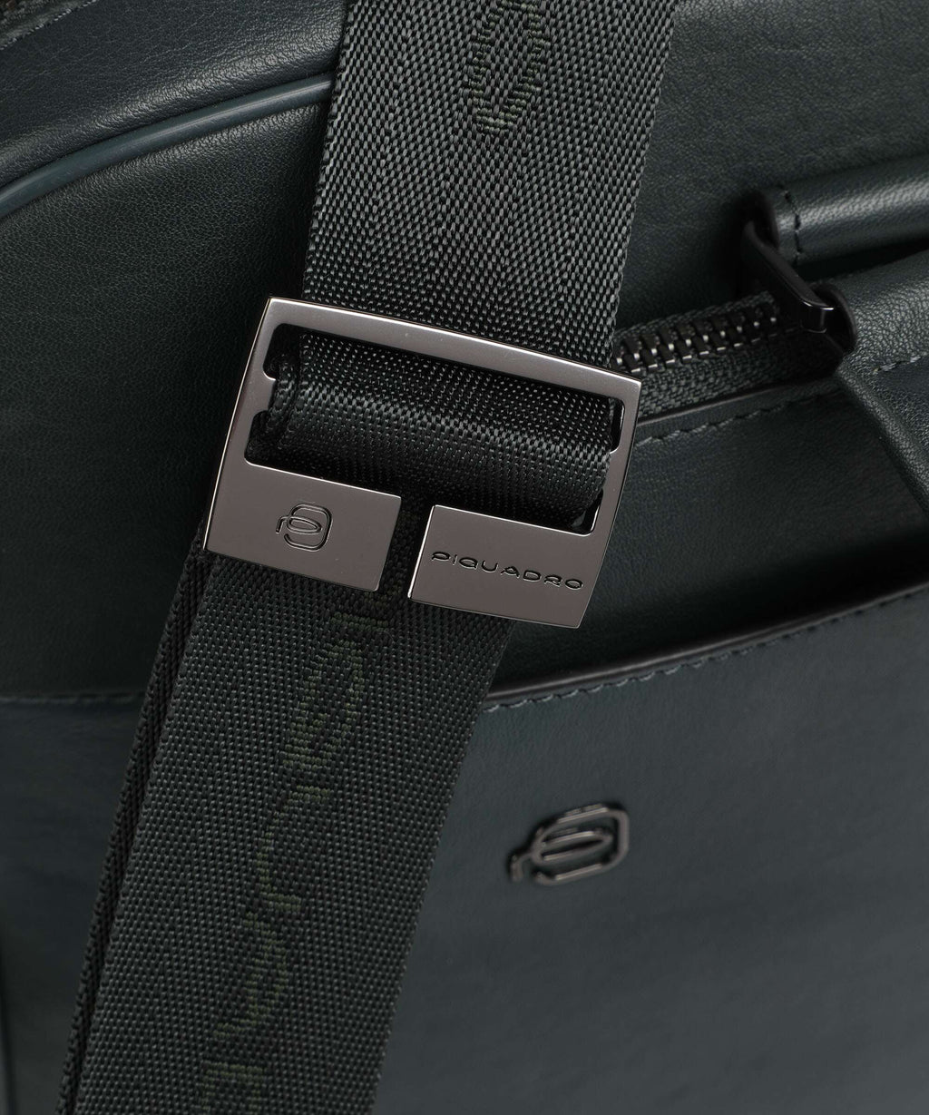 Piquadro Black Square Briefcase verde bosco/verde oliva