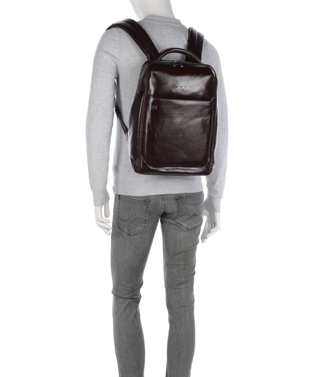 Piquadro Blue Square Backpack mogano