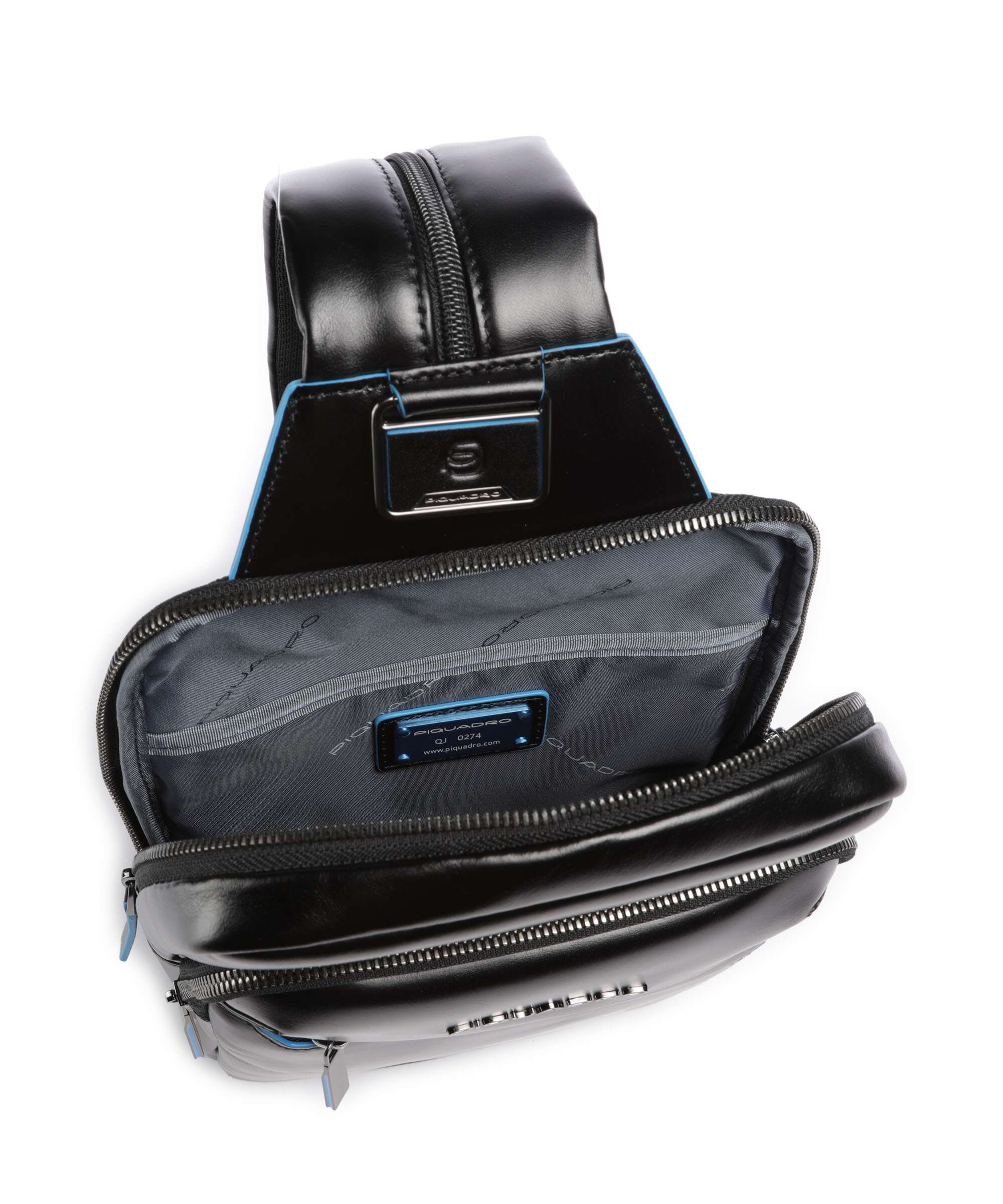 Piquadro Blue Square Sling bag nero