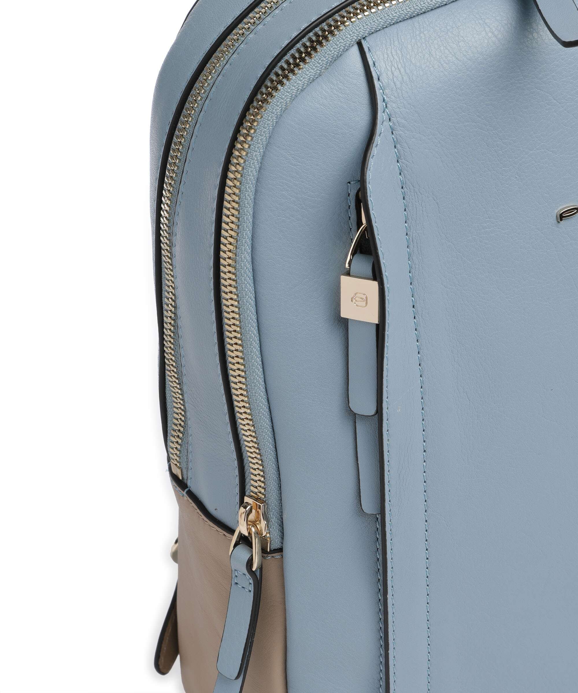 Piquadro Circle Backpack light blue/beige