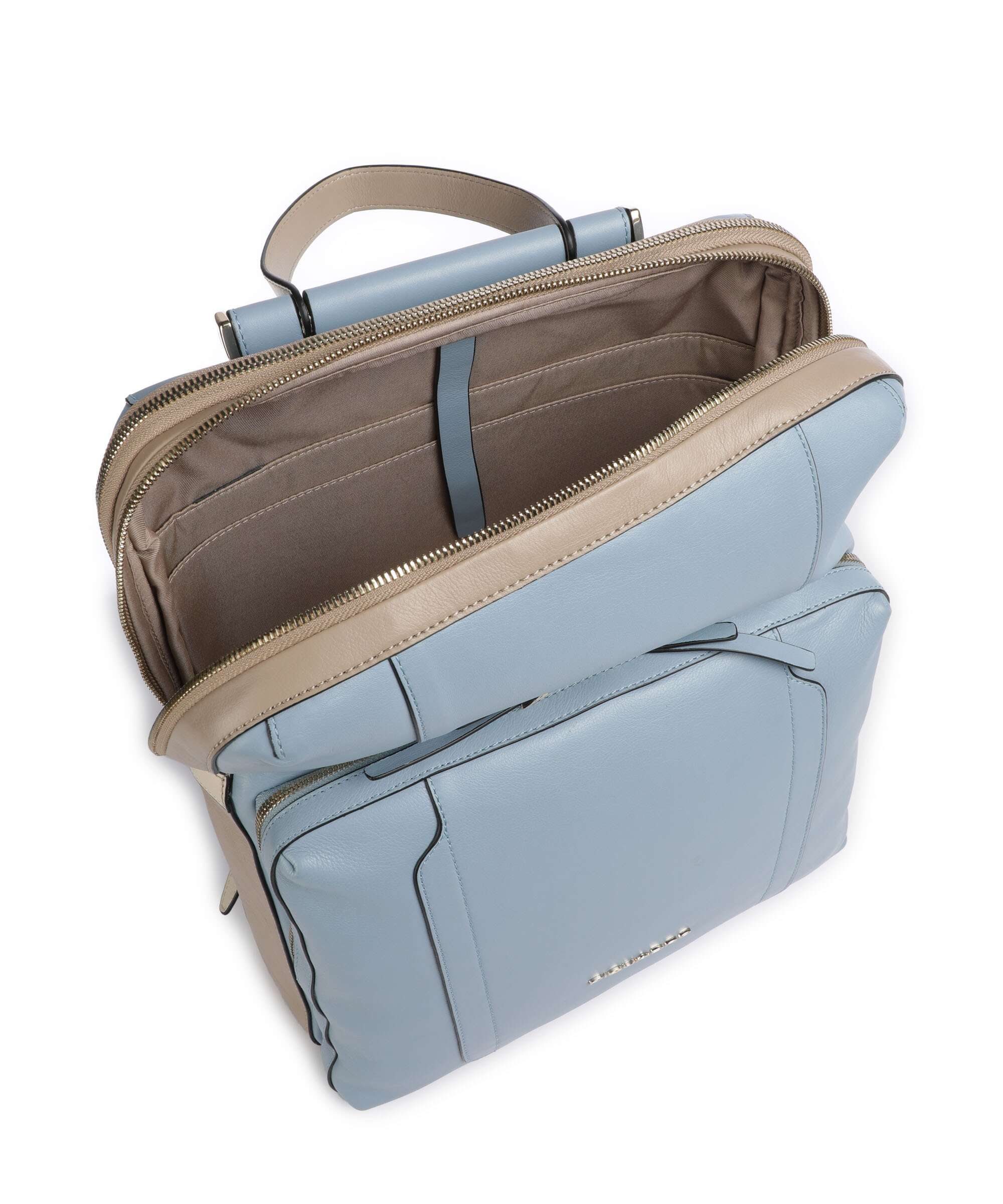 Piquadro Circle Laptop backpack light blue/beige