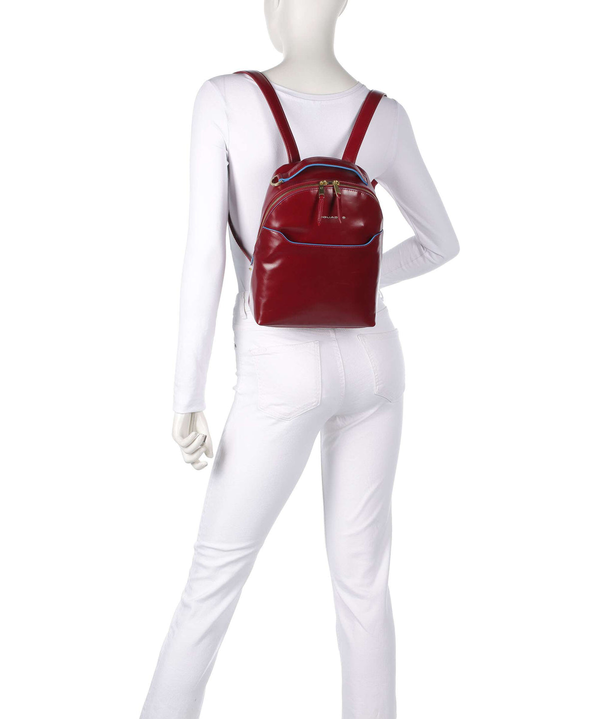Piquadro Blue Square Backpack red