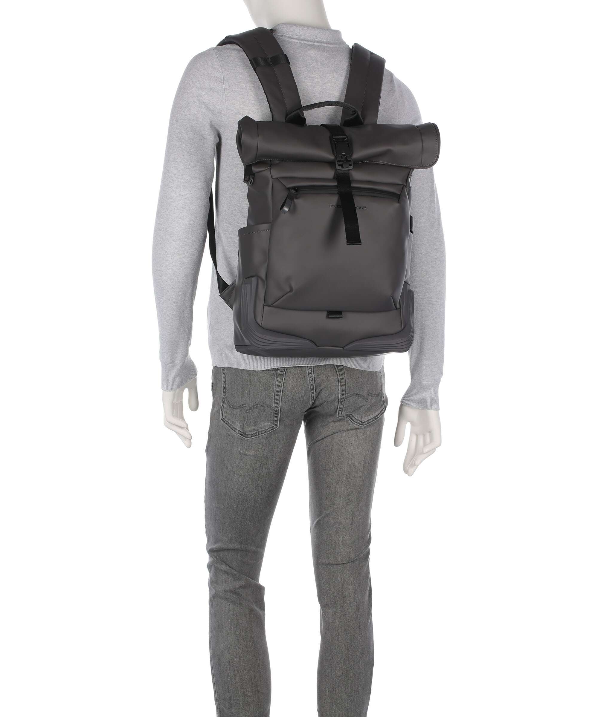 Piquadro Corner 2.0 Rolltop backpack grigio