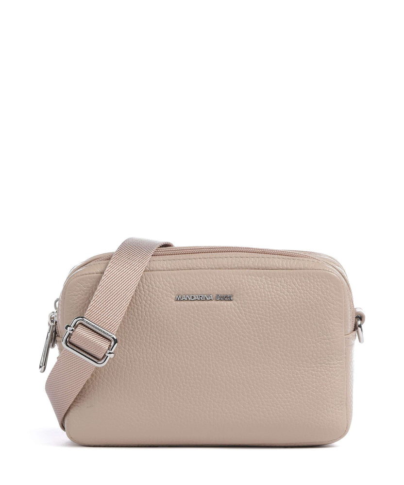 Mandarina Duck Mellow Leather Crossbody bag warm taupe