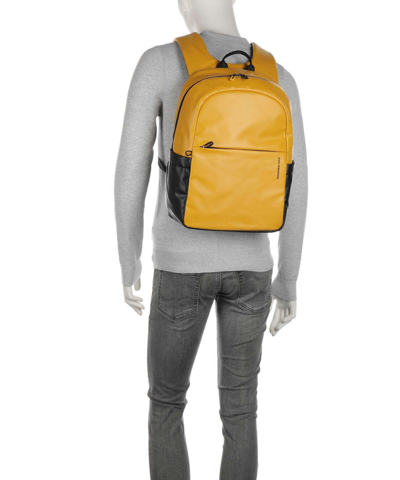 Mandarina Duck Eco Coated Laptop backpack duck yellow