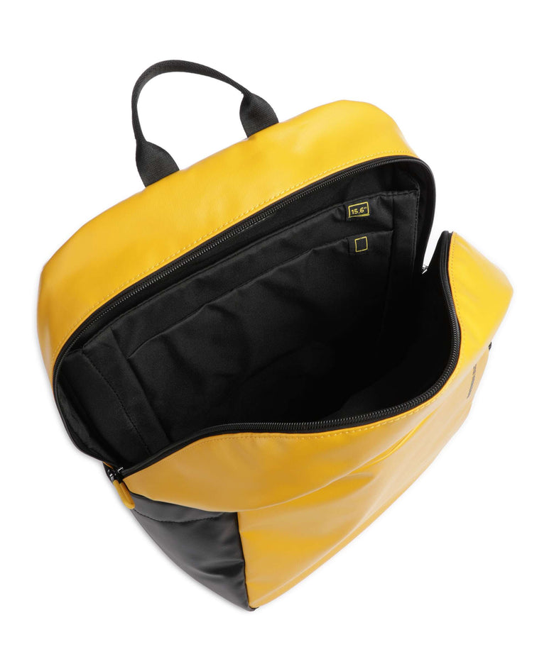 Mandarina Duck Eco Coated Laptop backpack duck yellow