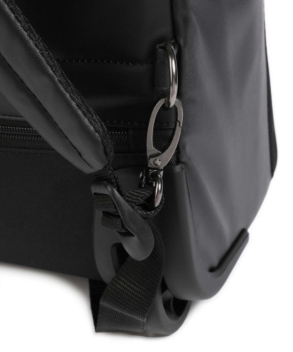 Mandarina Duck Coated Backpack with wheels black