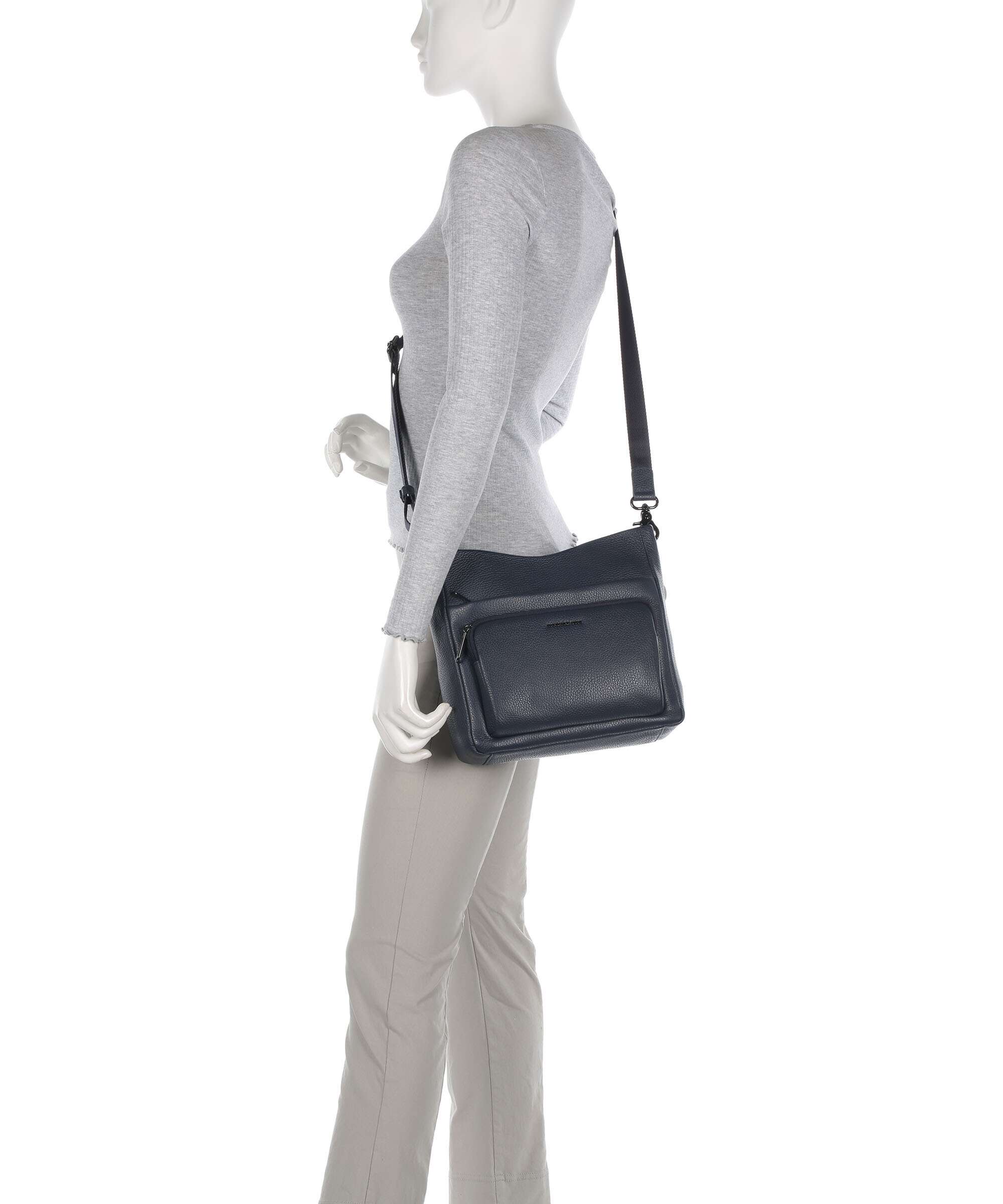 Mandarina Duck Mellow Leather Crossbody bag dress blue
