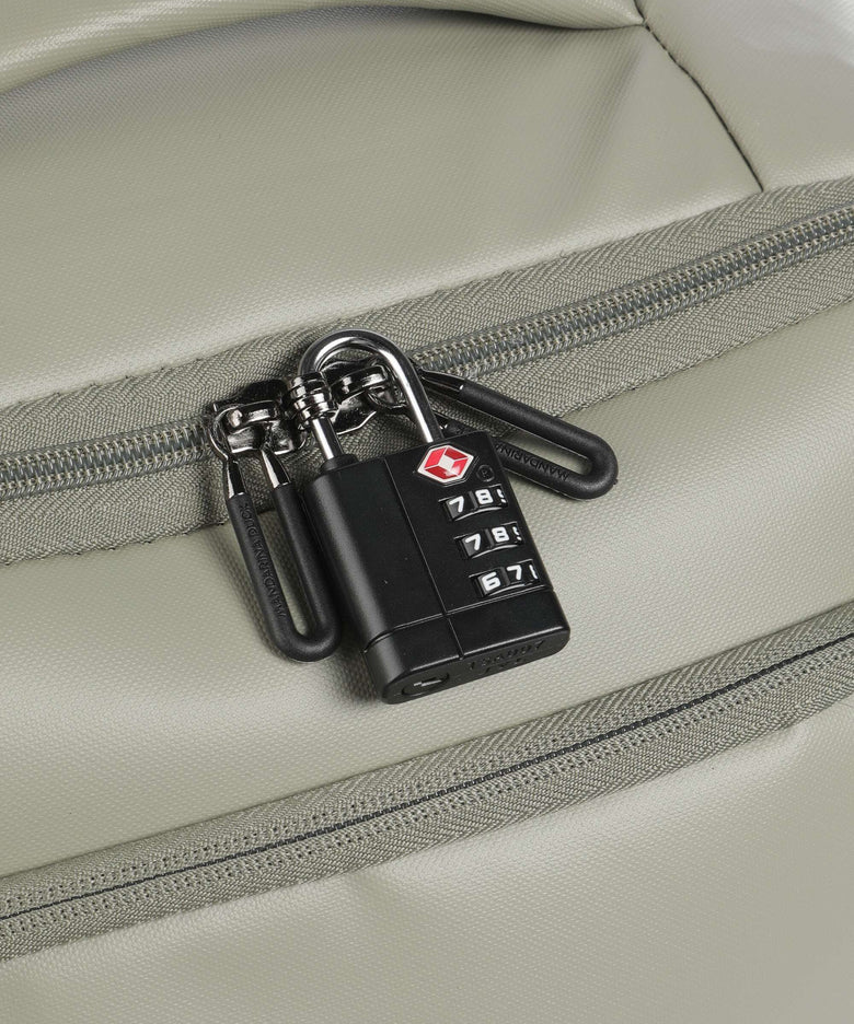 Mandarina Duck Eco Coated Backpack with wheels mud