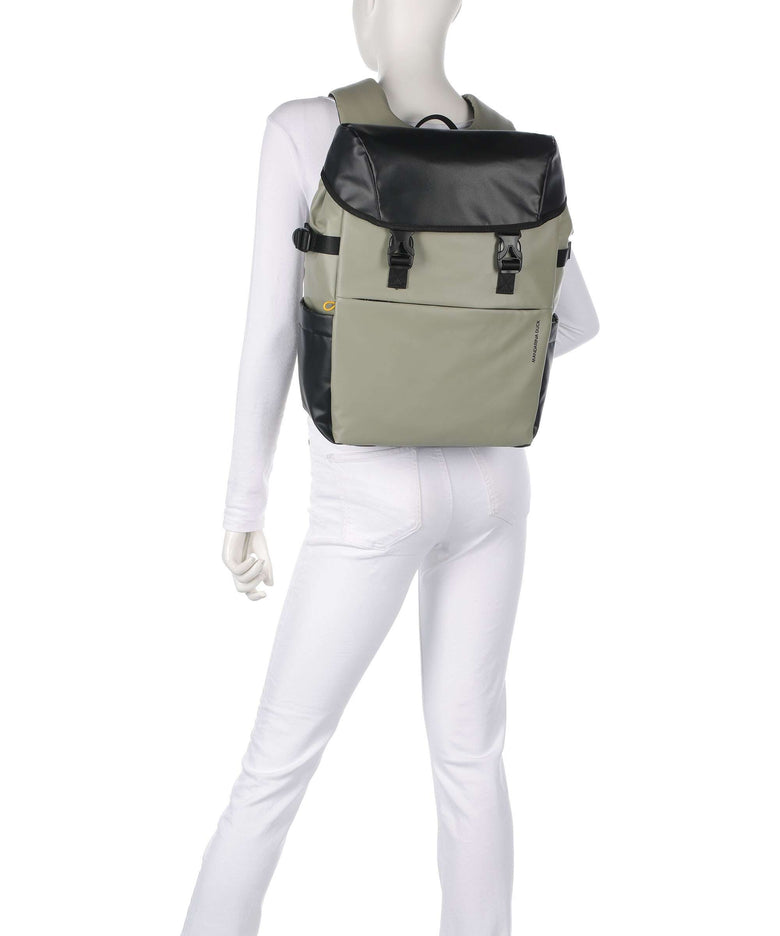 Mandarina Duck Eco Coated Laptop backpack mud