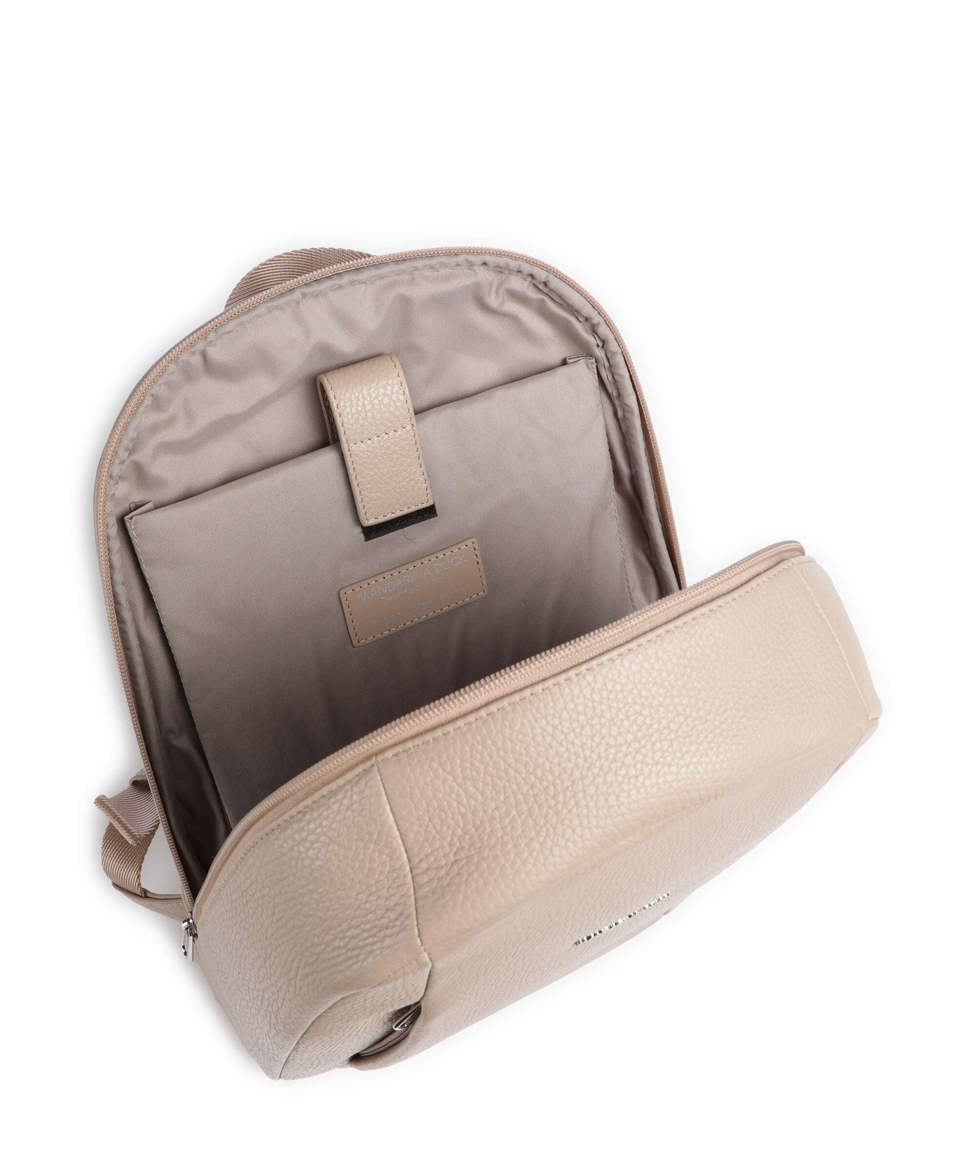 Mandarina Duck Mellow Leather Backpack warm taupe