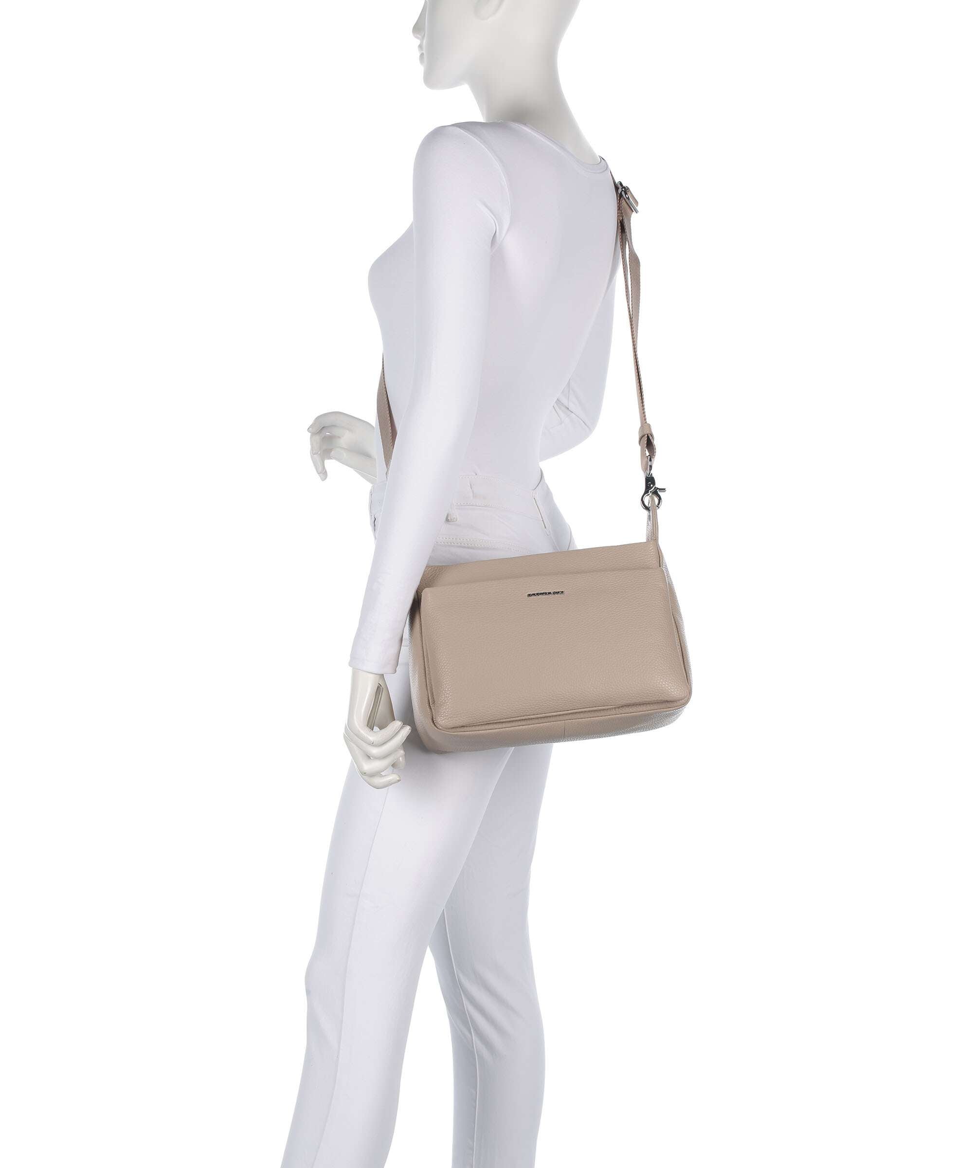 Mandarina Duck Mellow Leather Shoulder bag warm taupe