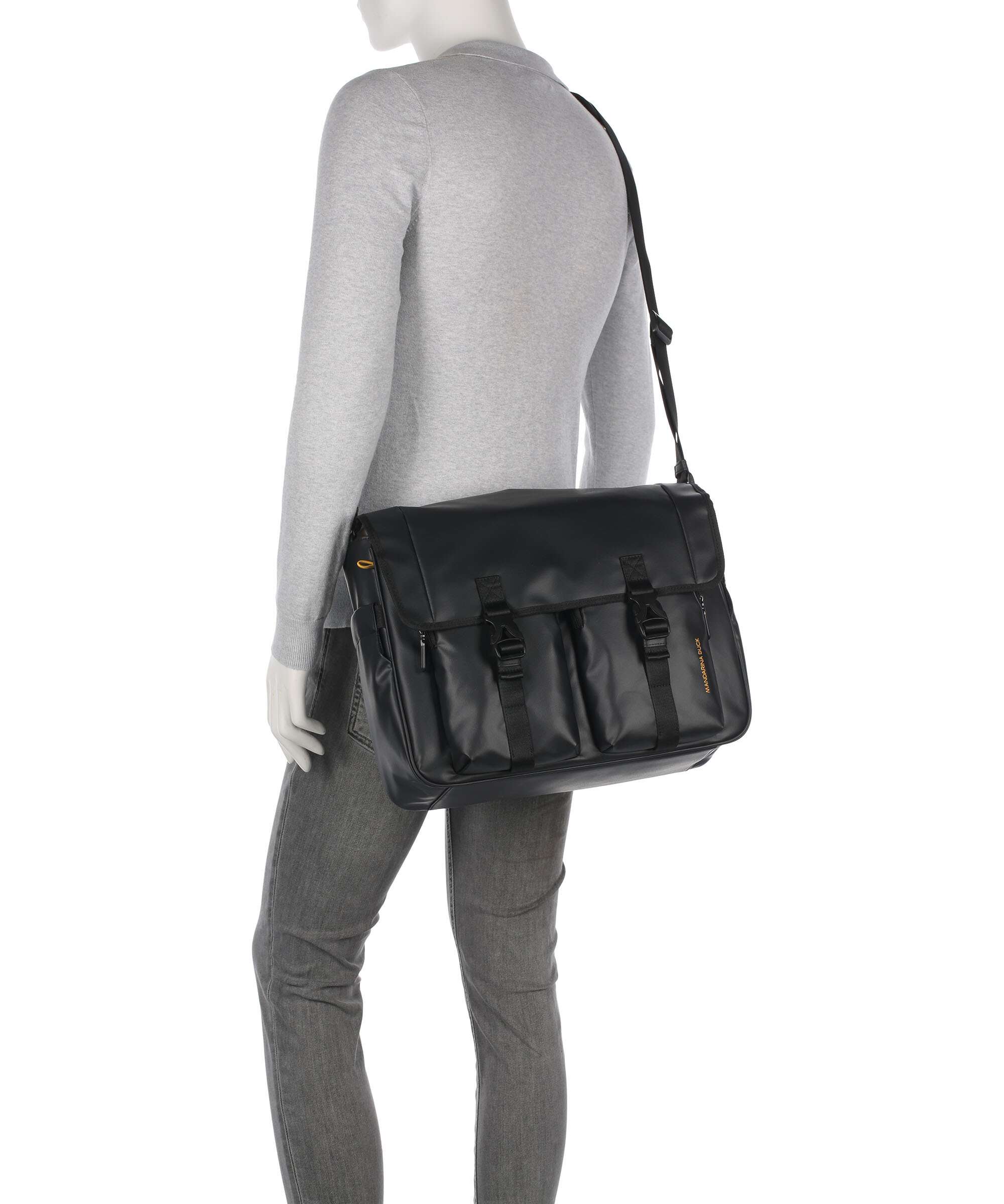 Mandarina Duck Eco Coated Messenger bag black
