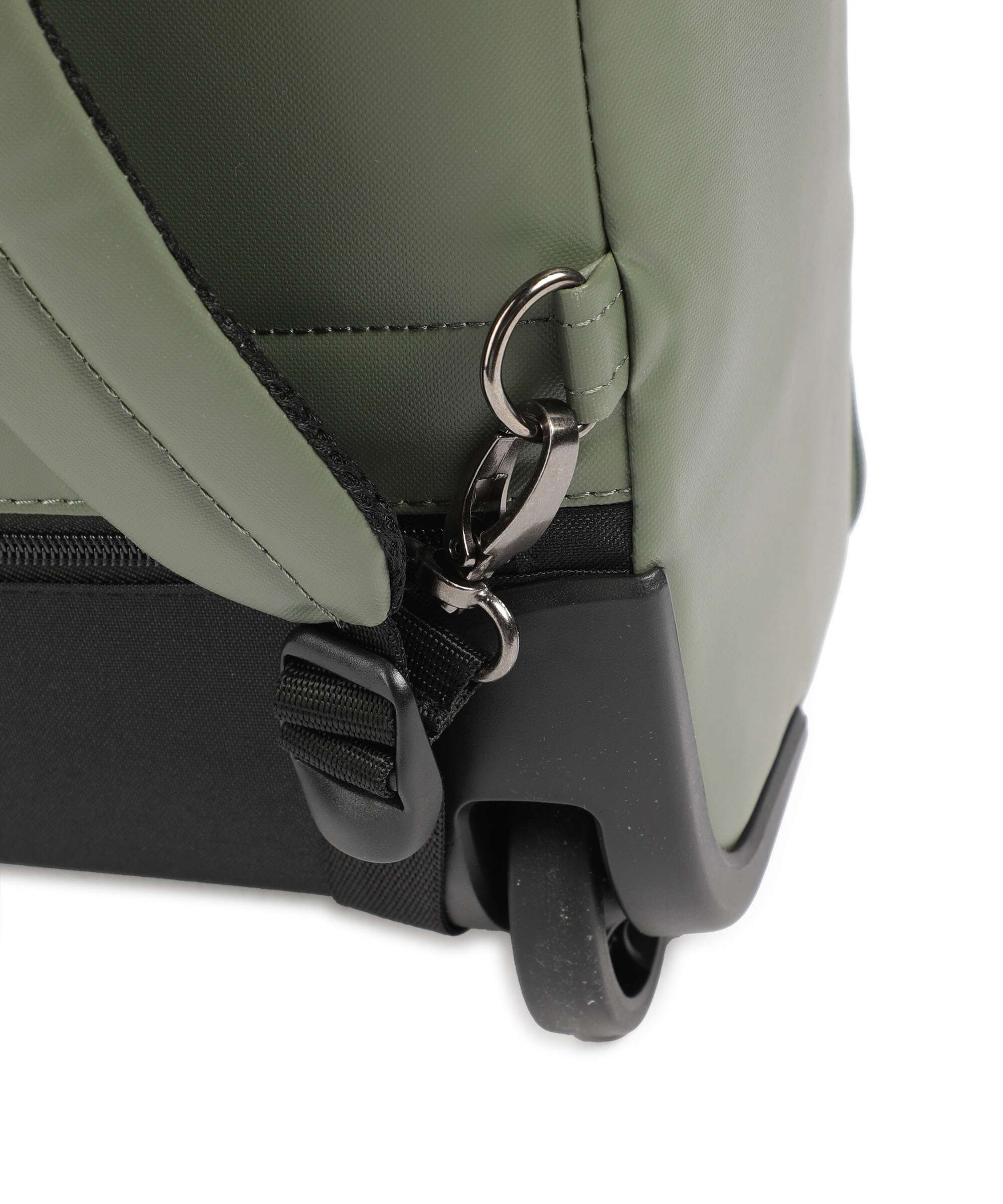 Mandarina Duck Eco Coated Backpack with wheels pine green