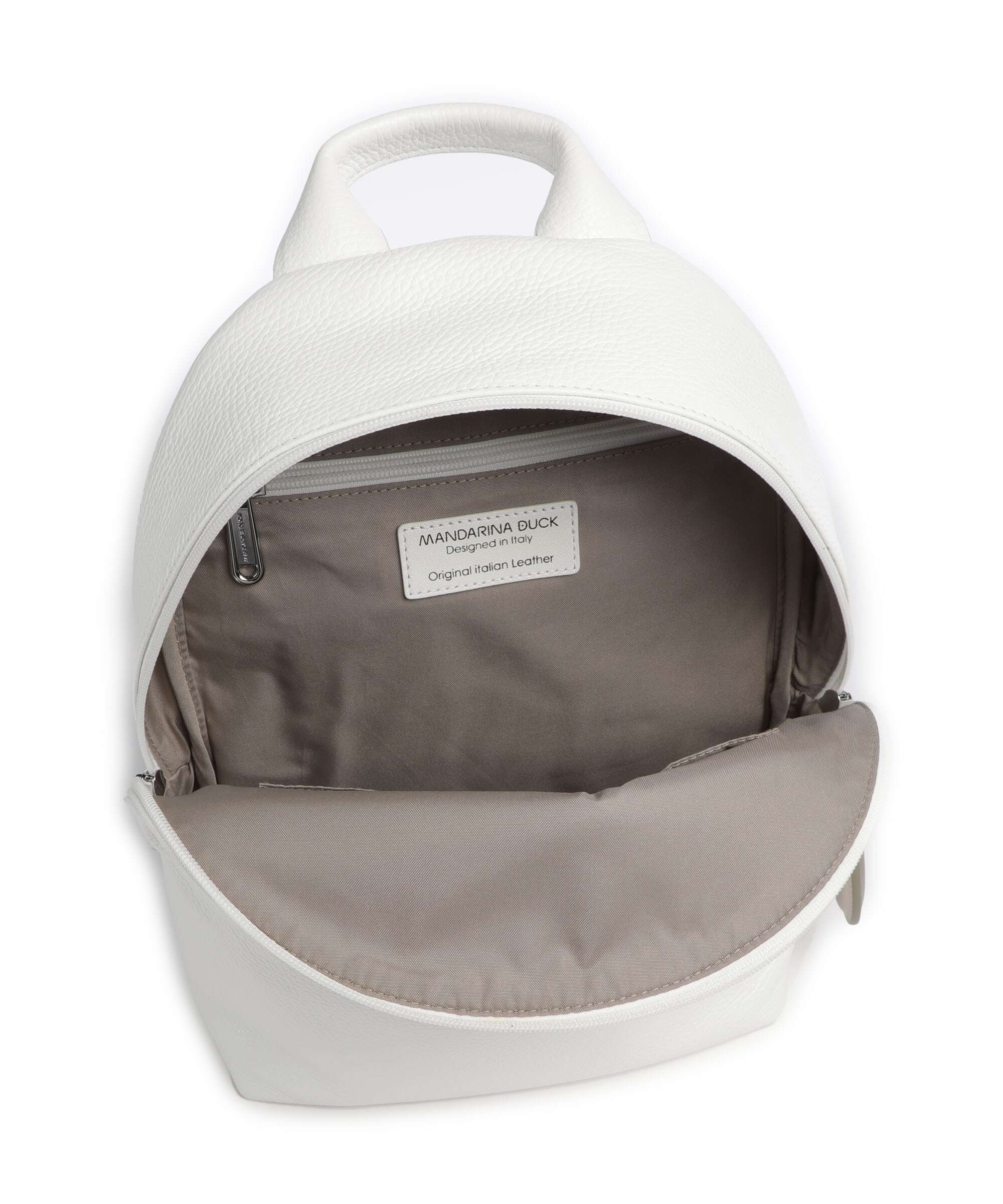 Mandarina Duck Mellow Leather Backpack blanc