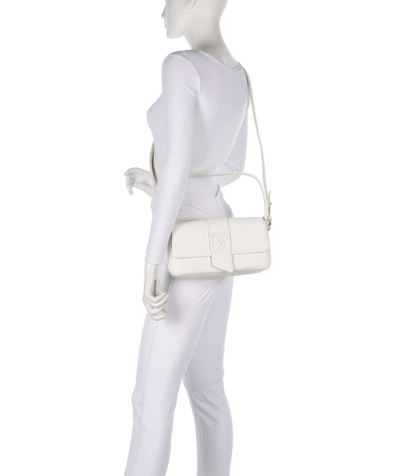 Armani Exchange Susy Soft Shoulder bag off white