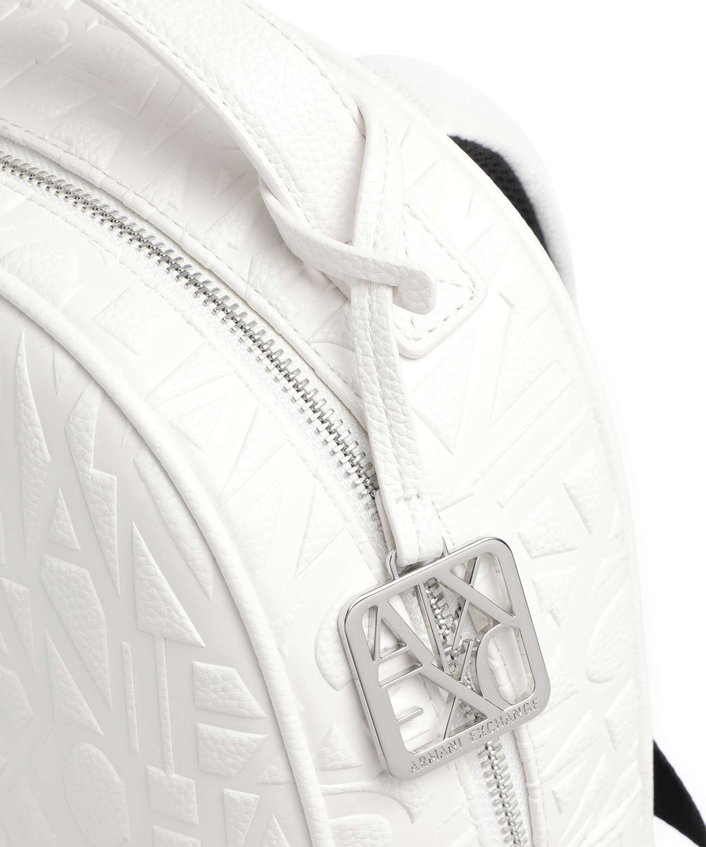 Armani Exchange Liz Pebble S Backpack off white