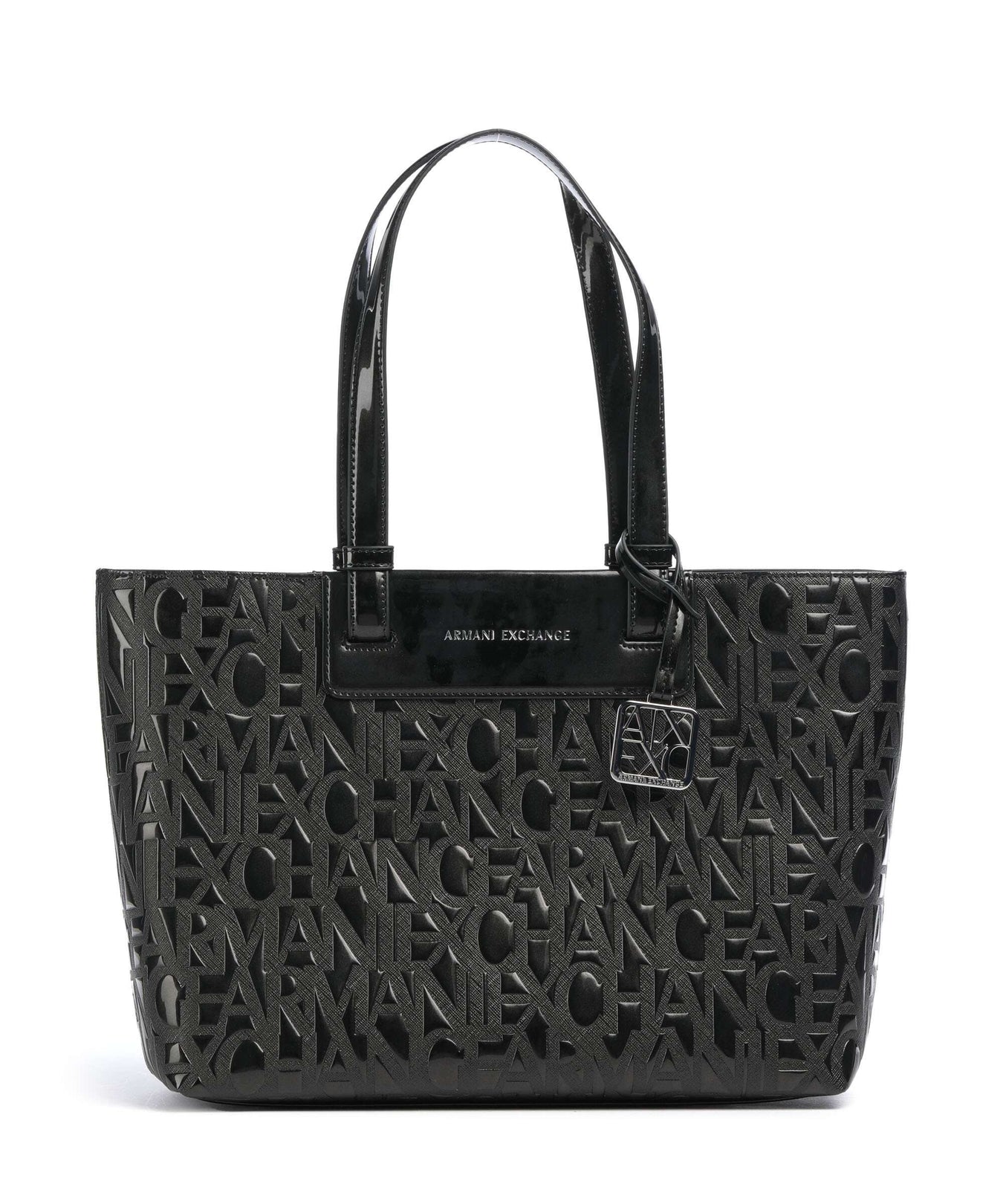 Armani Exchange Liz Patent M Tote bag black