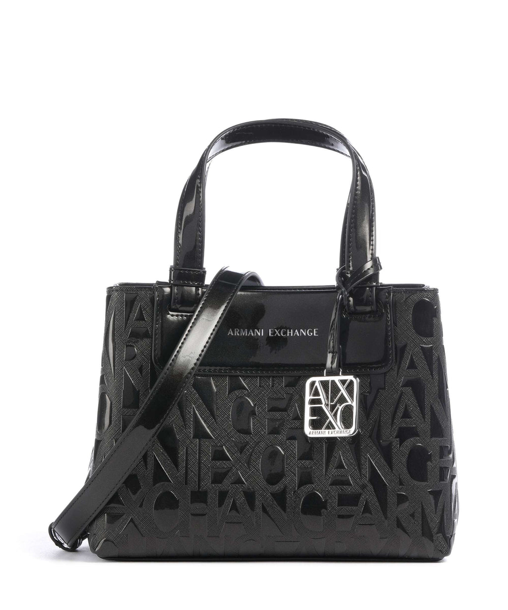 Armani Exchange Liz Patent S Handbag black