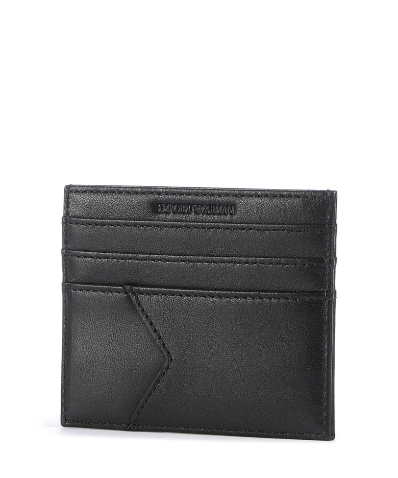 Emporio Armani Premium Nappa Credit card holder black beauty