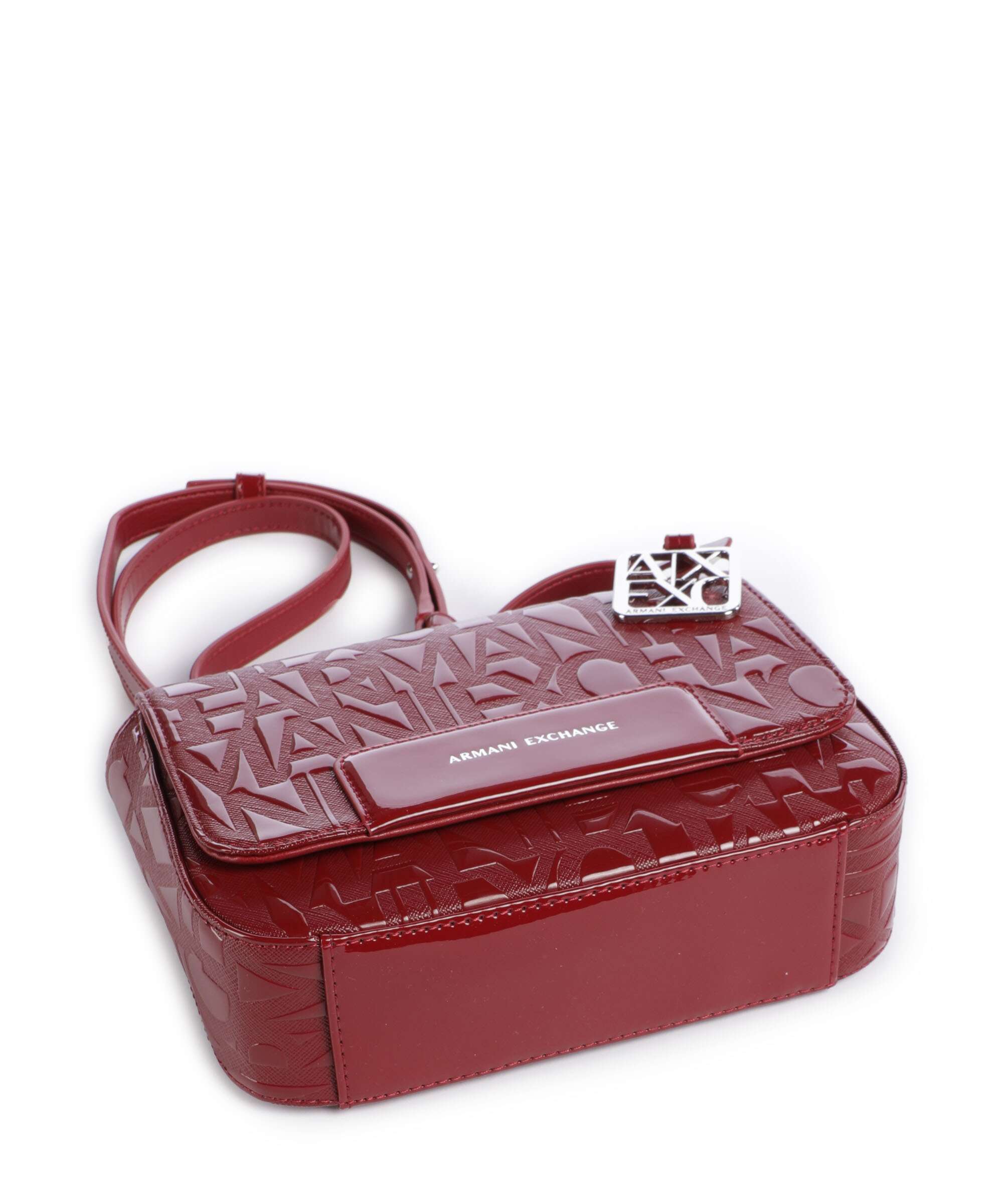 Armani Exchange Liz Patent Crossbody bag red dahlia