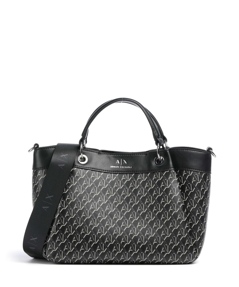 Armani Exchange Wave Monogram M Handbag black
