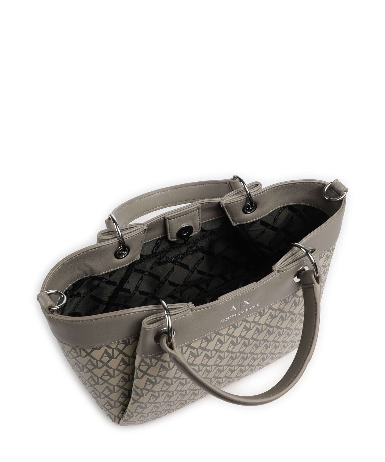 Armani Exchange Wave Monogram M Handbag sound sand/brown bass