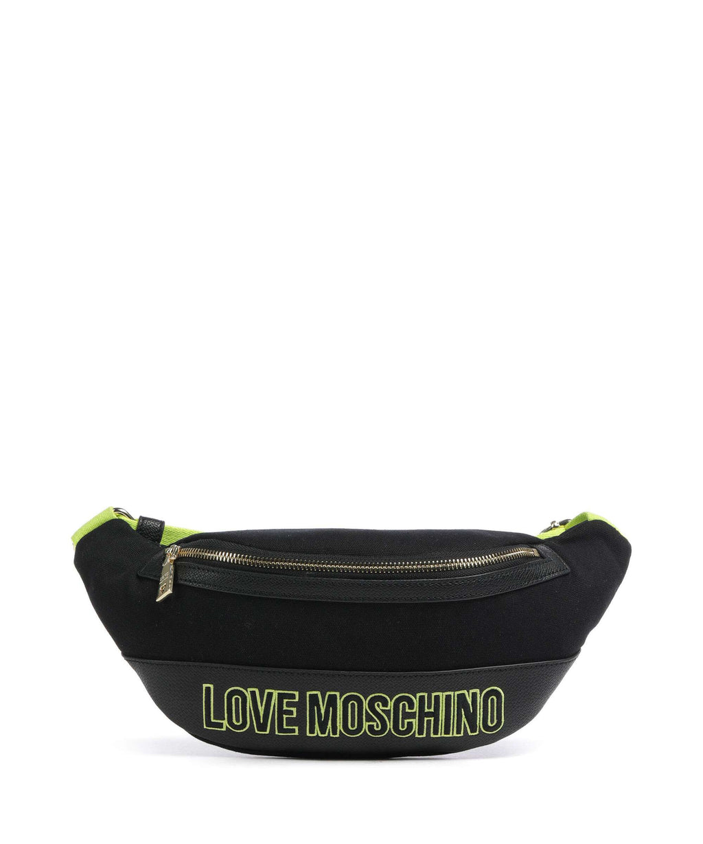 Love Moschino Free-Time Fanny pack nero/lime