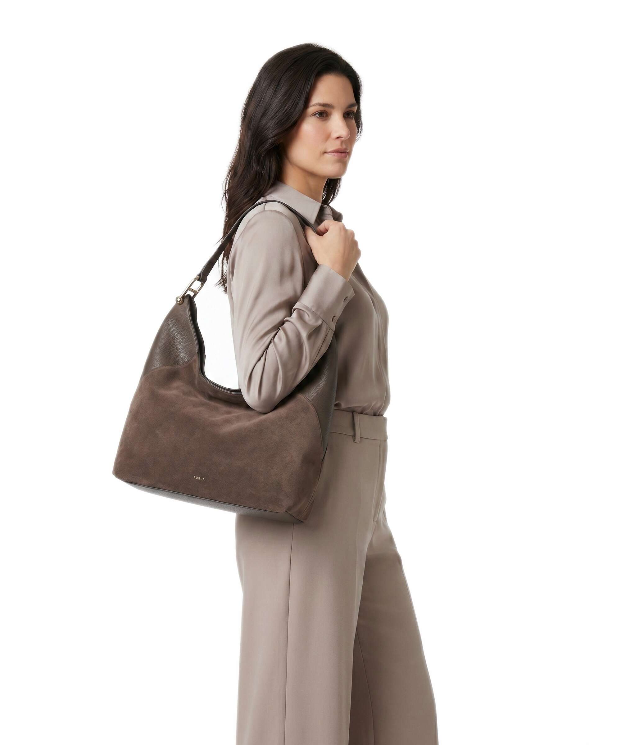 Furla Lara L Hobo bag toni mogano