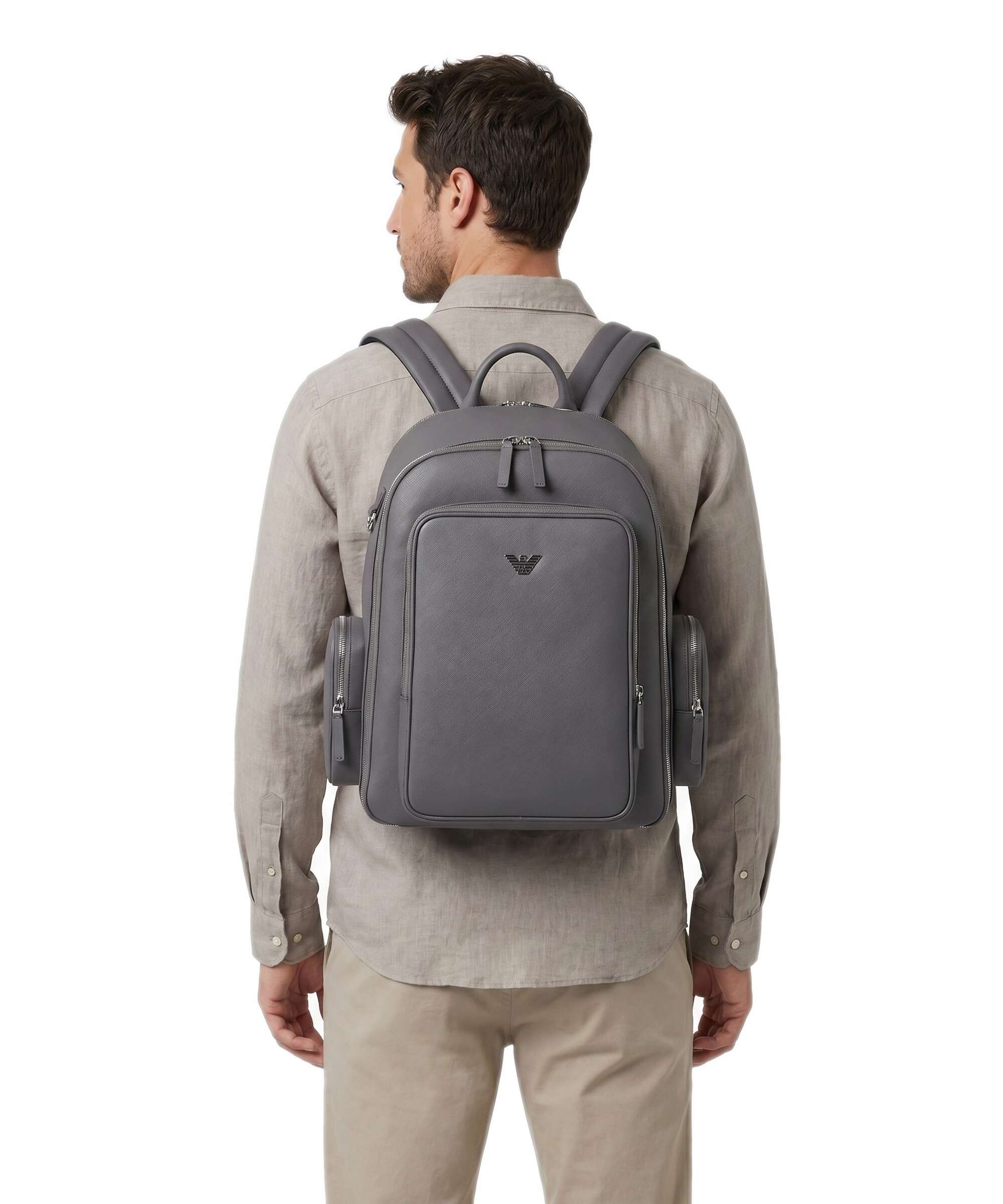Emporio Armani Business Regenerated Backpack grey