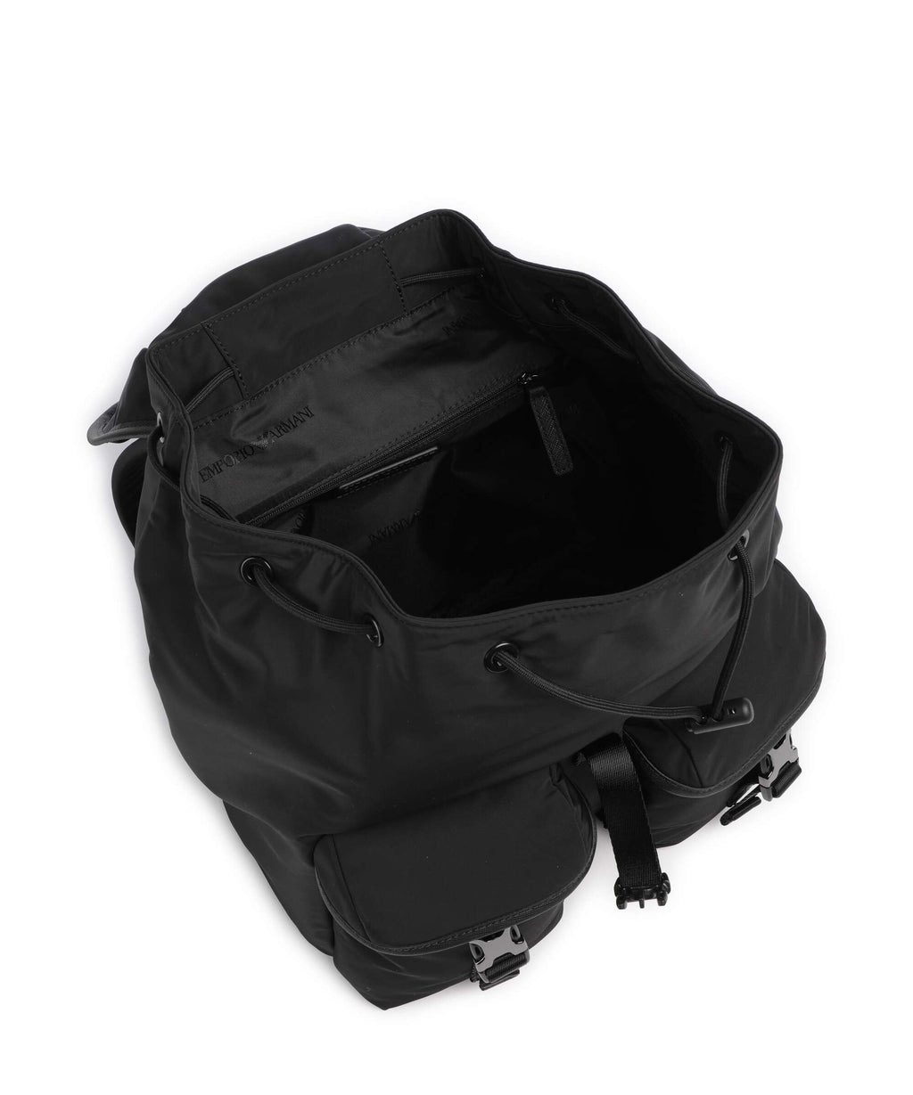 Emporio Armani Nylon Recycled Backpack black beauty