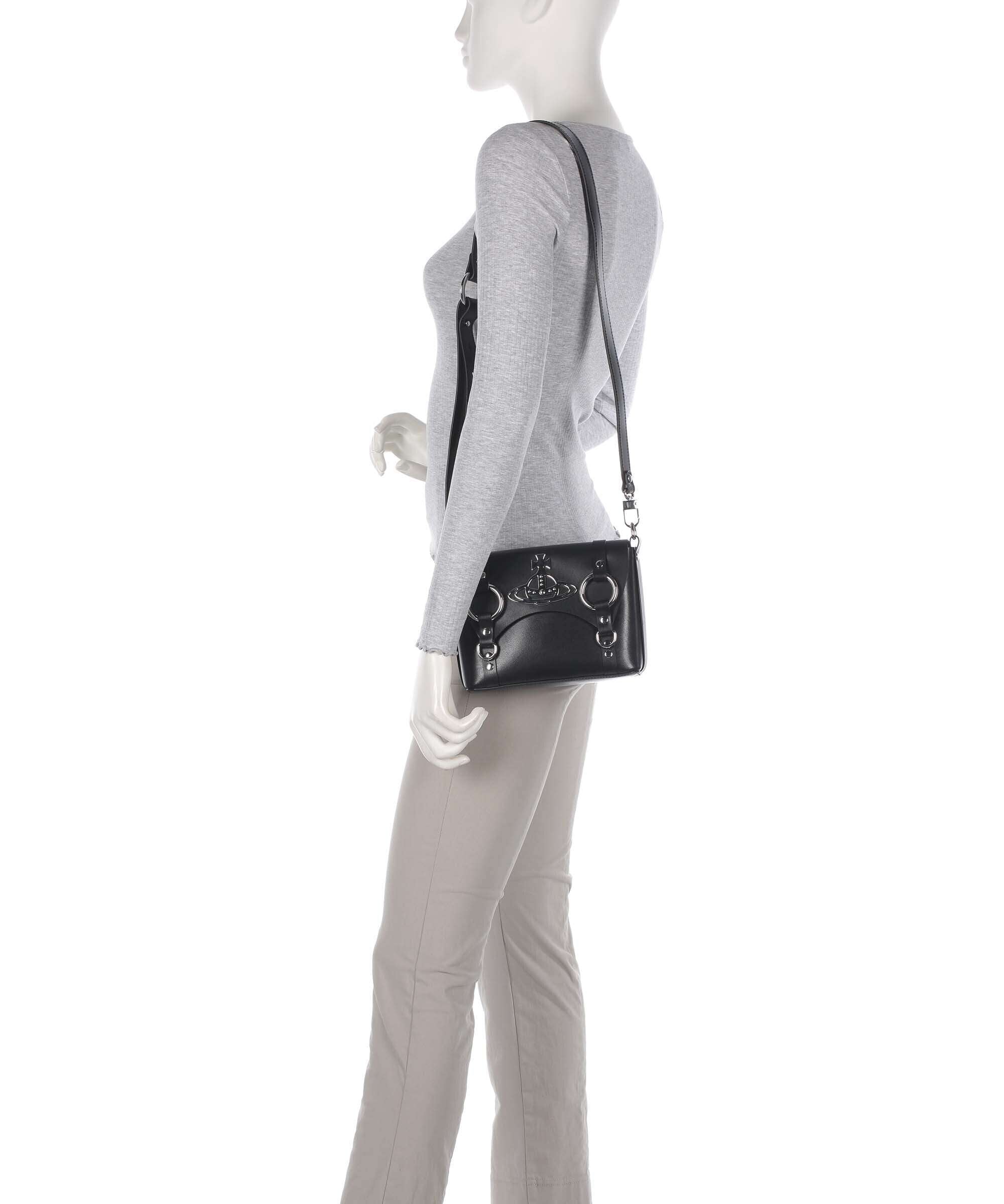 Vivienne Westwood Kim Smooth Crossbody bag fine grain cow leather