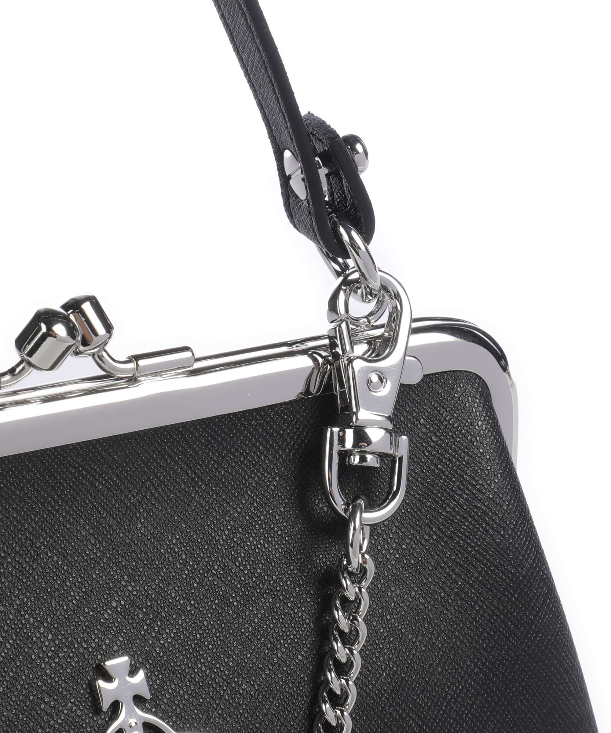 Vivienne Westwood Granny Frame Saffiano Crossbody bag black