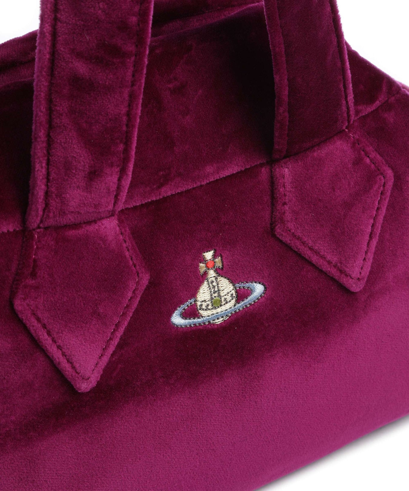 Vivienne Westwood Archive Velvet Medium Handbag purple